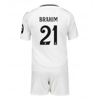 Real Madrid Brahim Diaz #21 Hjemmebanesæt Børn 2024-25 Kortærmet (+ Korte bukser)